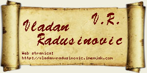 Vladan Radusinović vizit kartica